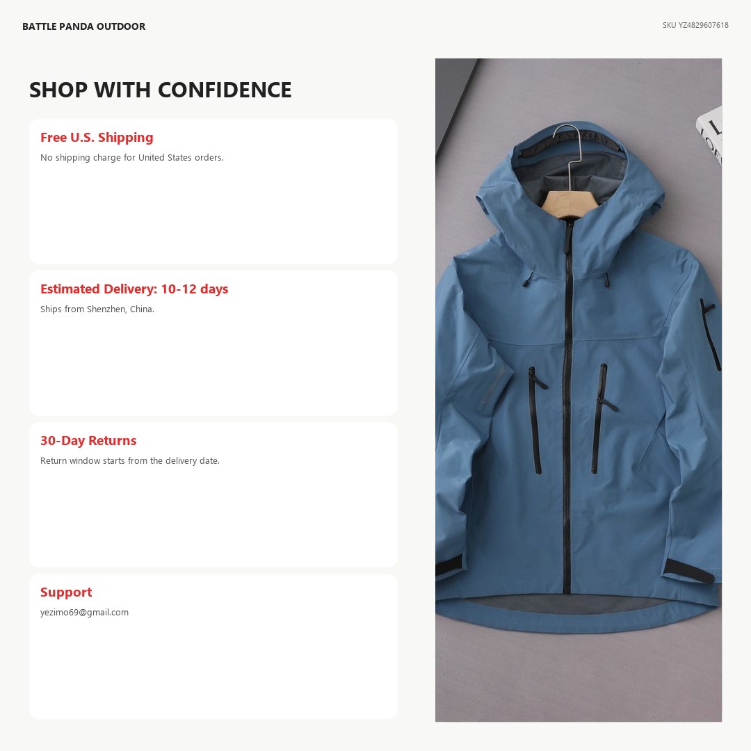 N-Series SV7 Hard-Shell Waterproof Hiking Jacket detail