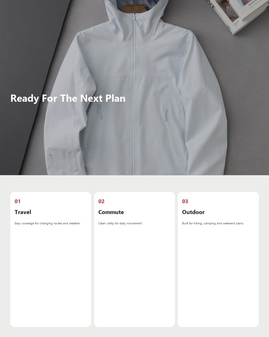 N-Series Beta JK Lightweight Waterproof Shell Jacket detail