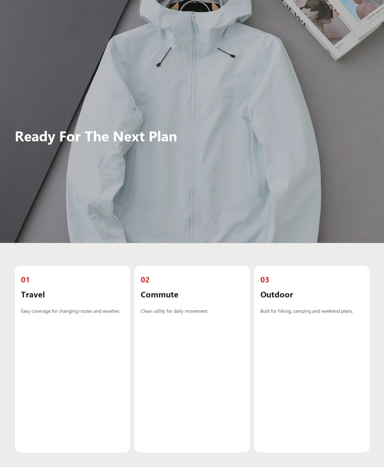 N-Series LW Outdoor Hard-Shell Waterproof Jacket detail