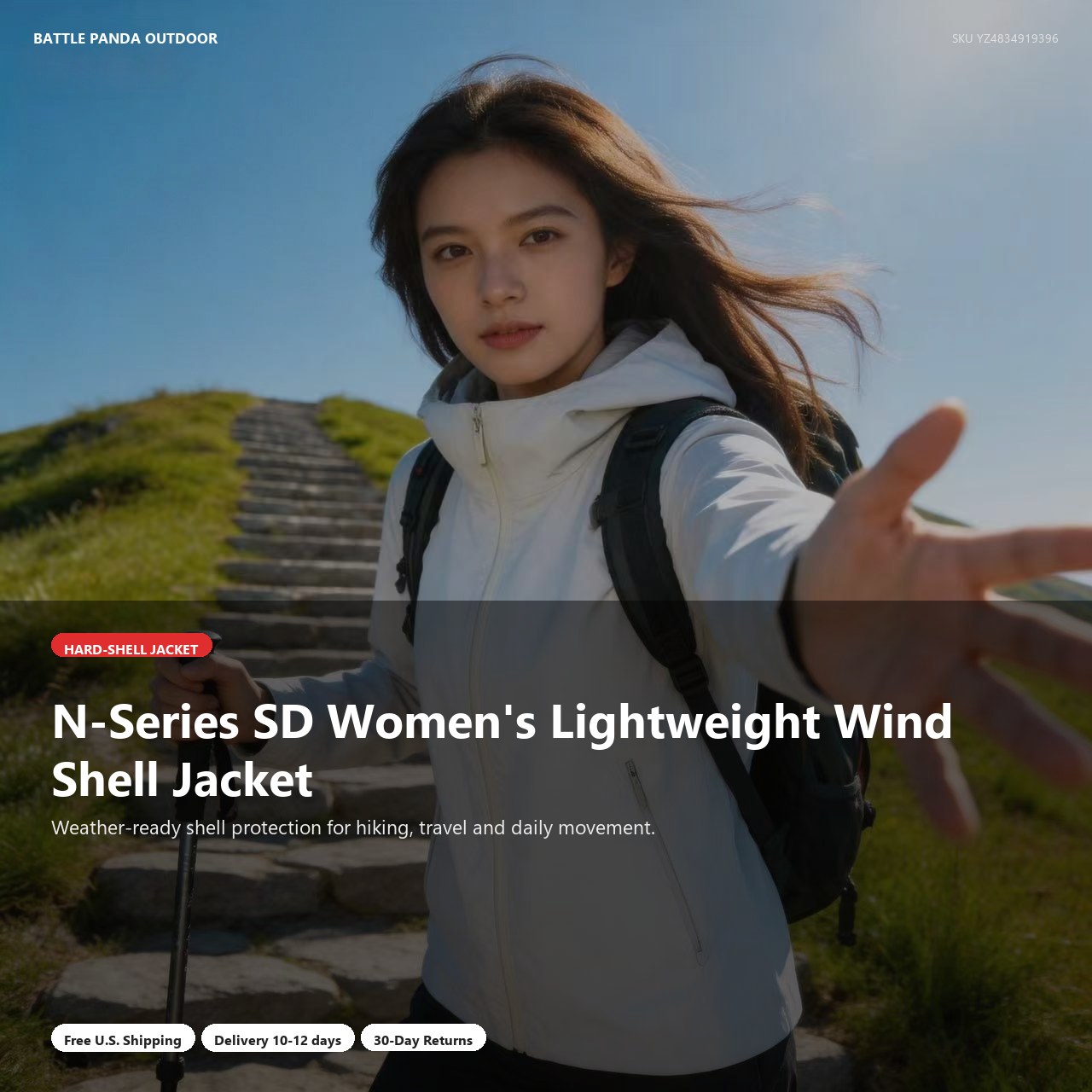 N-Series SD Women's Lightweight Wind Shell Jacket detail