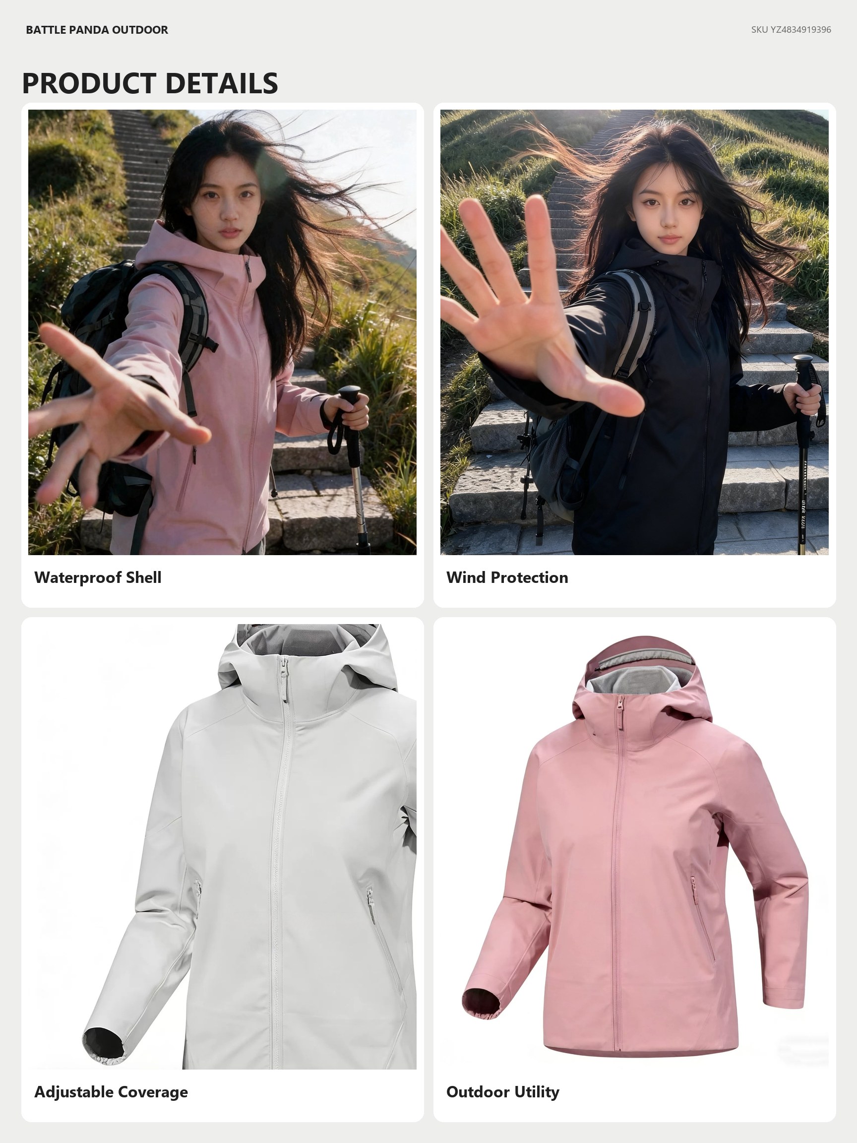 N-Series SD Women's Lightweight Wind Shell Jacket detail