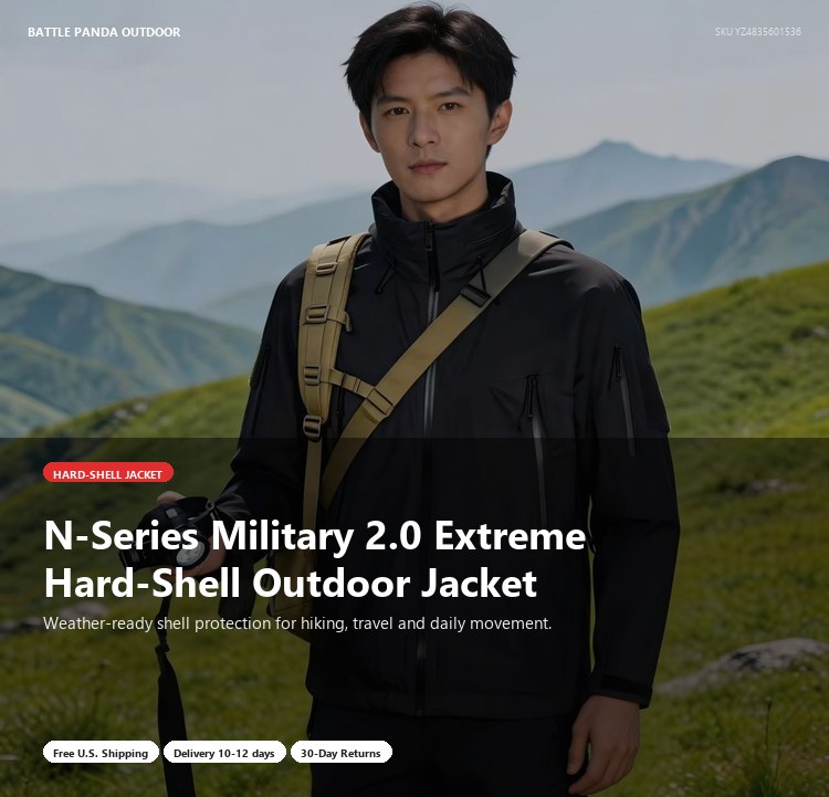 N-Series Military 2.0 Extreme Hard-Shell Outdoor Jacket detail