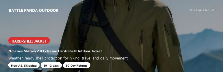 N-Series Military 2.0 Extreme Hard-Shell Outdoor Jacket detail