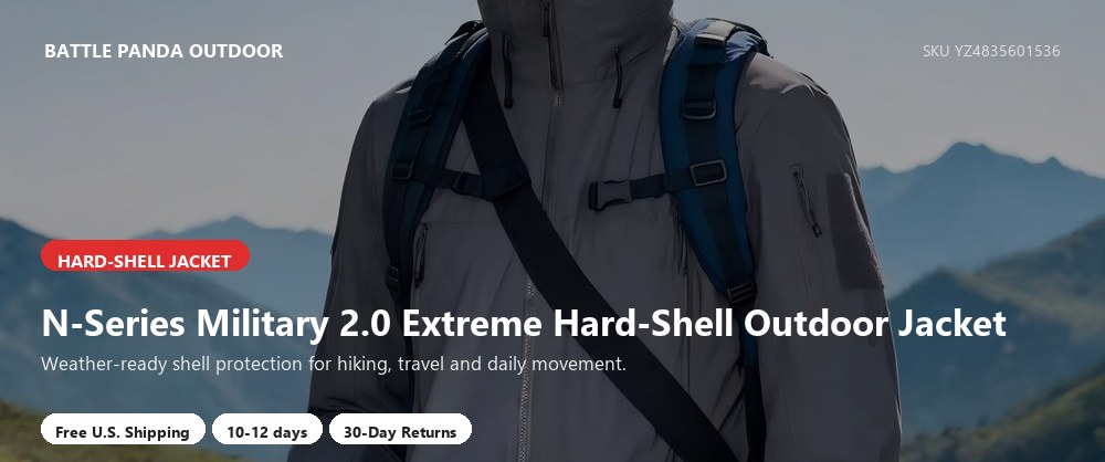 N-Series Military 2.0 Extreme Hard-Shell Outdoor Jacket detail
