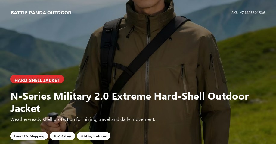 N-Series Military 2.0 Extreme Hard-Shell Outdoor Jacket detail