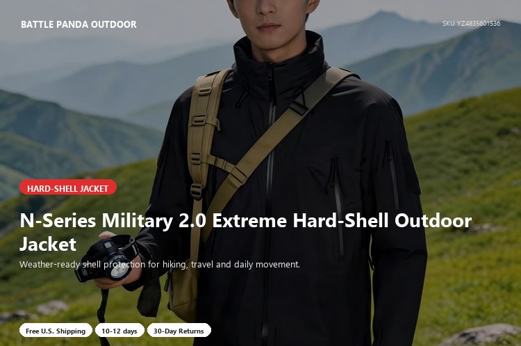 N-Series Military 2.0 Extreme Hard-Shell Outdoor Jacket detail