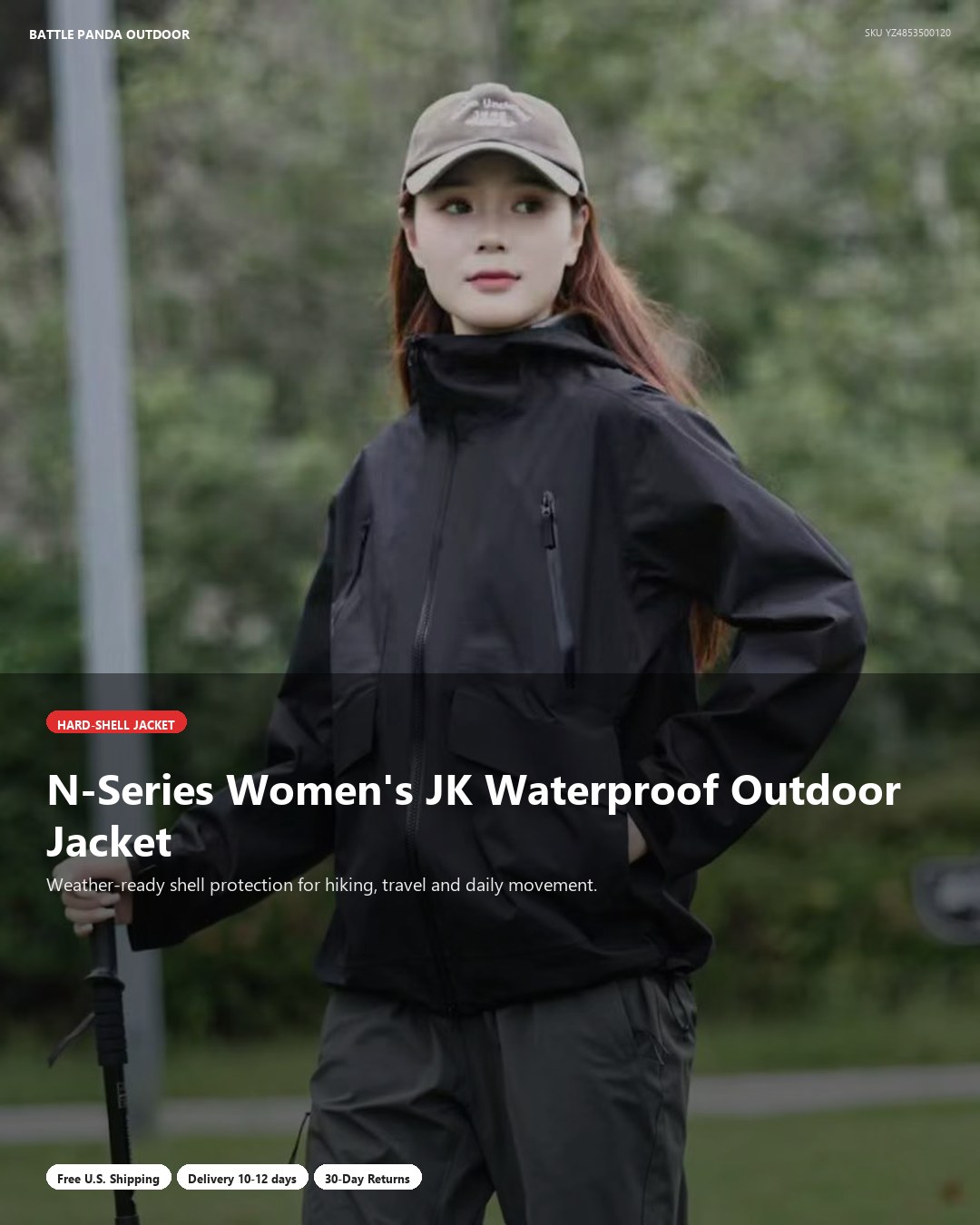 N-Series Women's JK Waterproof Outdoor Jacket detail