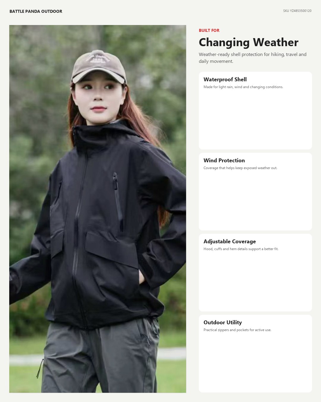 N-Series Women's JK Waterproof Outdoor Jacket detail