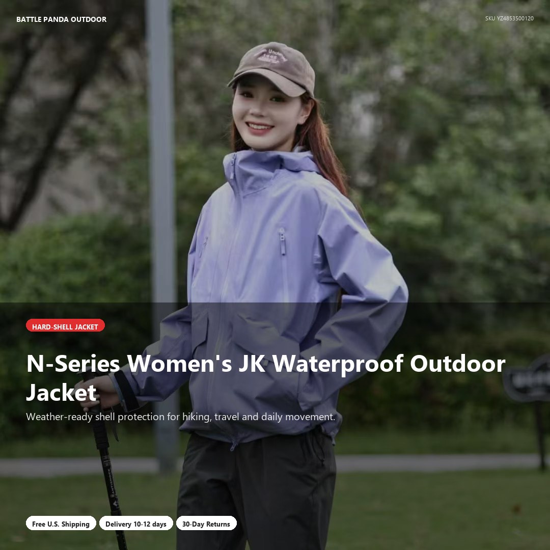 N-Series Women's JK Waterproof Outdoor Jacket detail