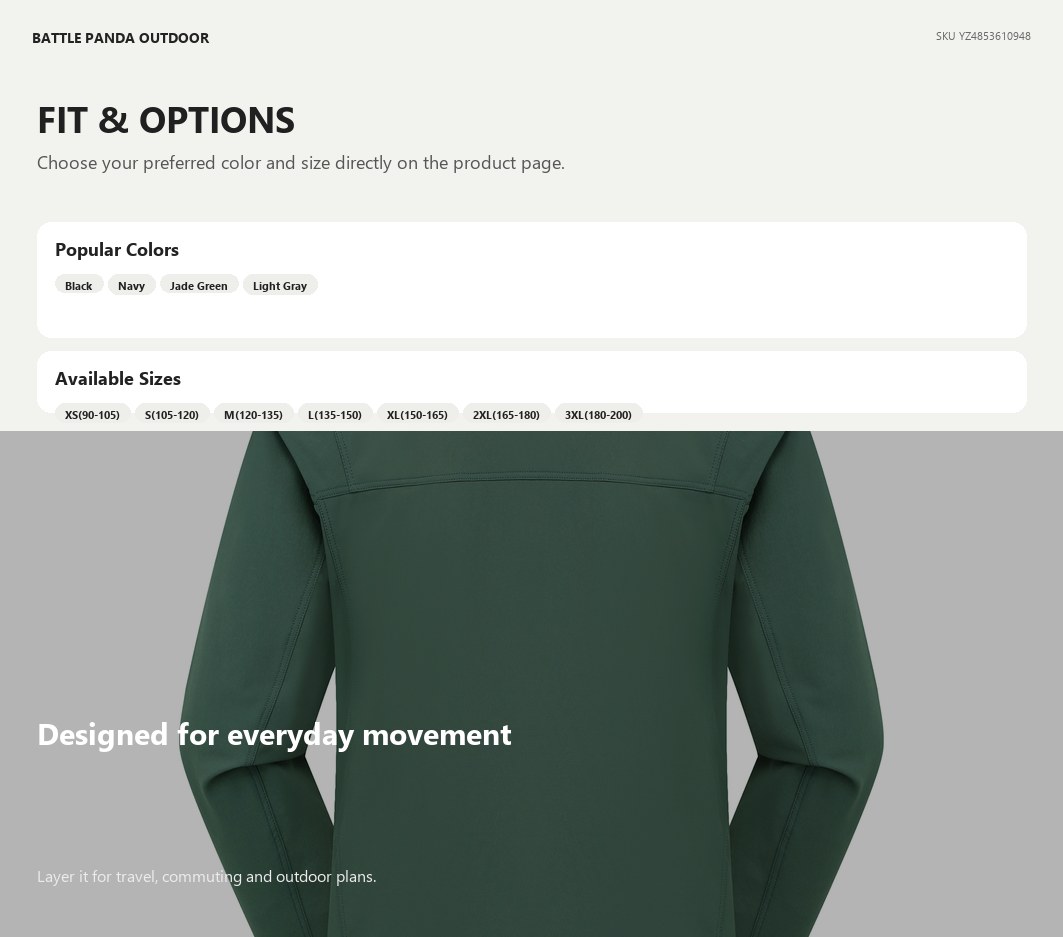 Stone M8 Stand-Collar Softshell Jacket detail