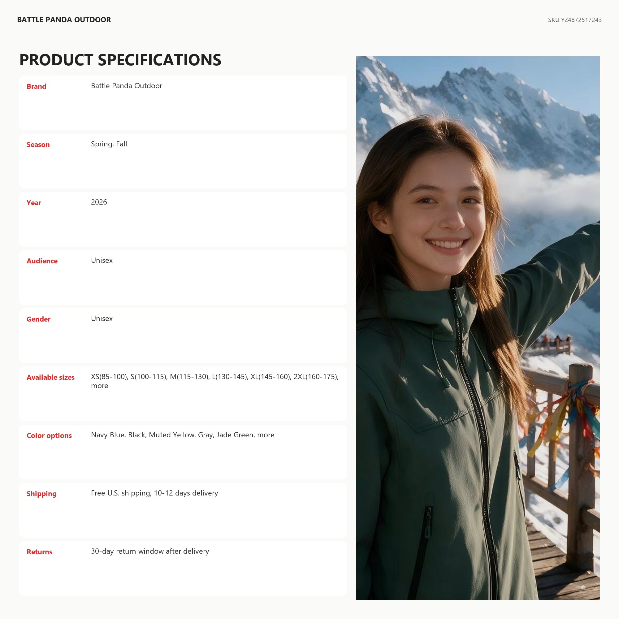 Stone M8 Hooded Softshell Outdoor Jacket detail