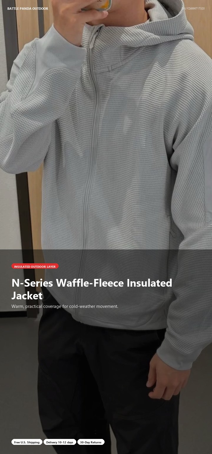N-Series Waffle-Fleece Insulated Jacket detail