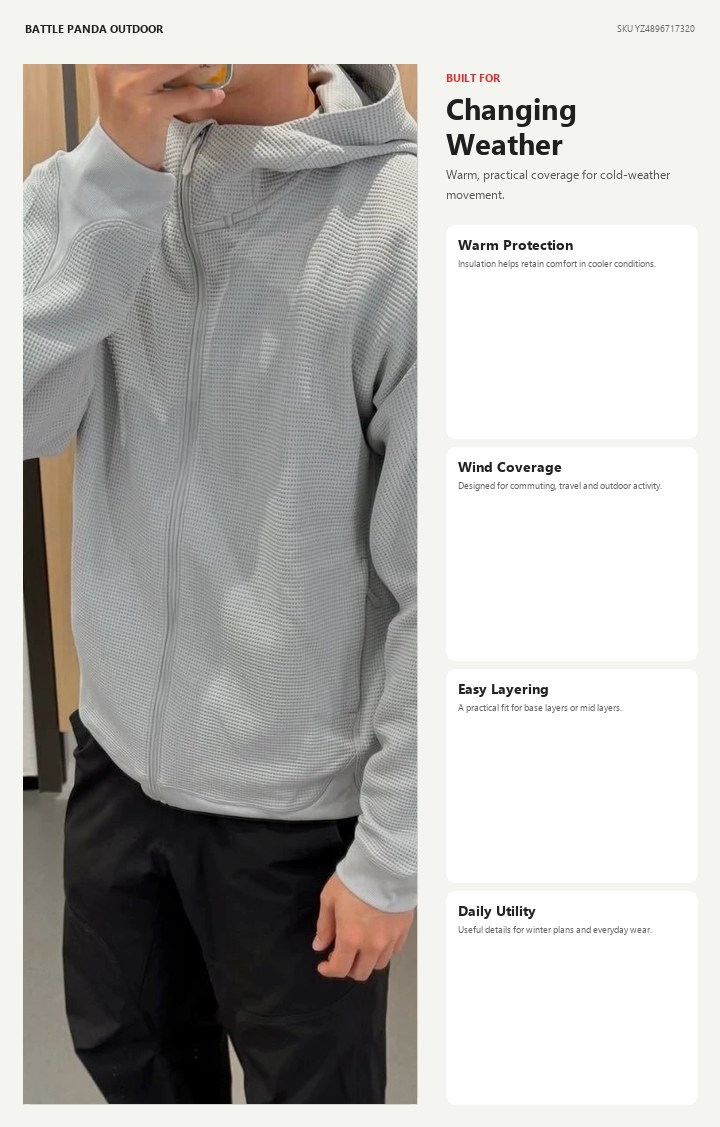 N-Series Waffle-Fleece Insulated Jacket detail