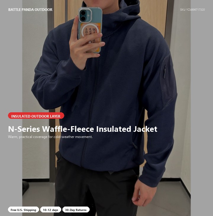 N-Series Waffle-Fleece Insulated Jacket detail