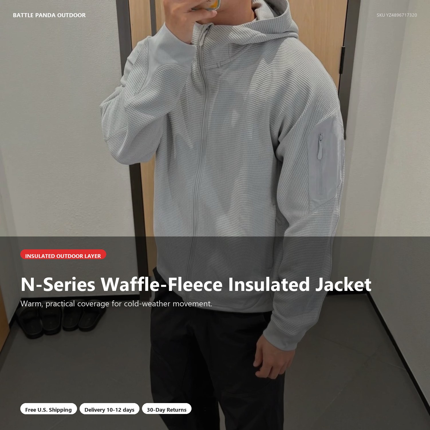 N-Series Waffle-Fleece Insulated Jacket detail