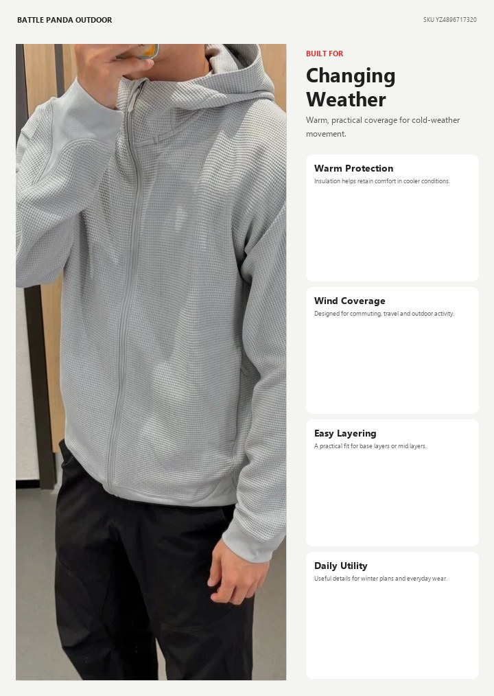 N-Series Waffle-Fleece Insulated Jacket detail