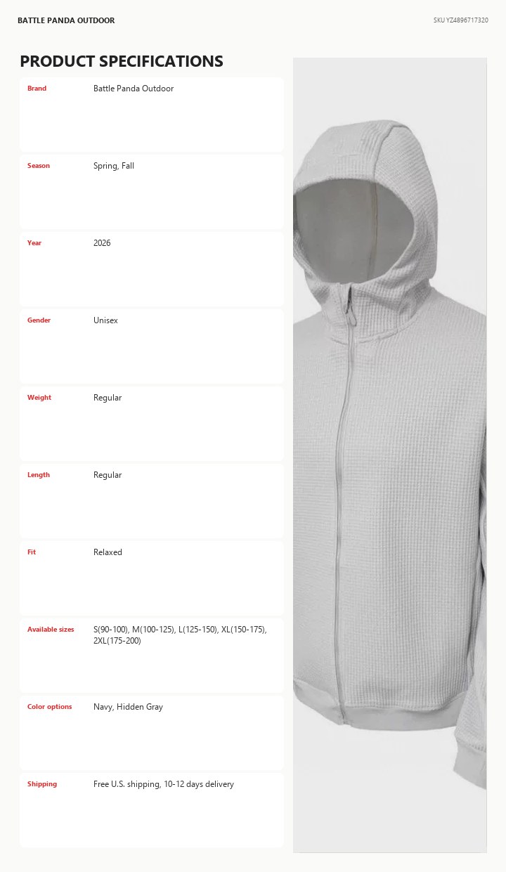 N-Series Waffle-Fleece Insulated Jacket detail