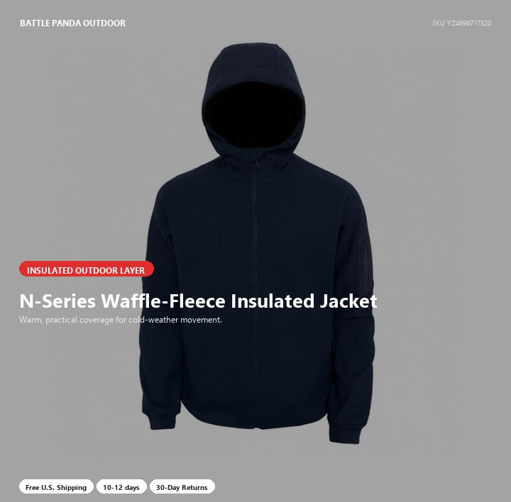 N-Series Waffle-Fleece Insulated Jacket detail