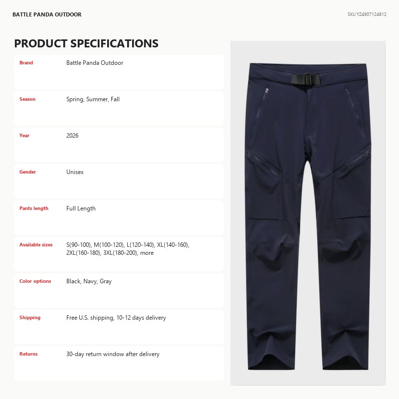 N-Series Gamma Lightweight Quick-Dry Hiking Pants detail