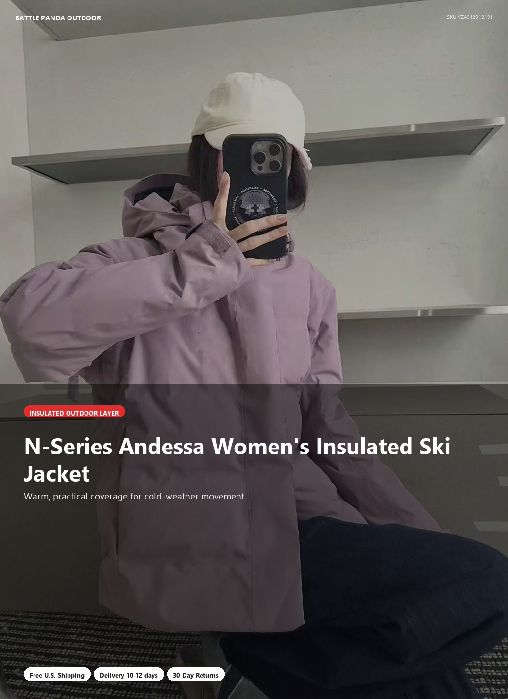 N-Series Andessa Women's Insulated Ski Jacket detail
