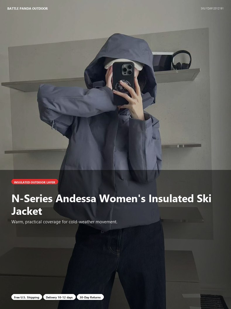 N-Series Andessa Women's Insulated Ski Jacket detail