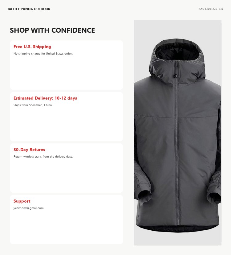 N-Series Hooded Insulated Cotton Jacket detail