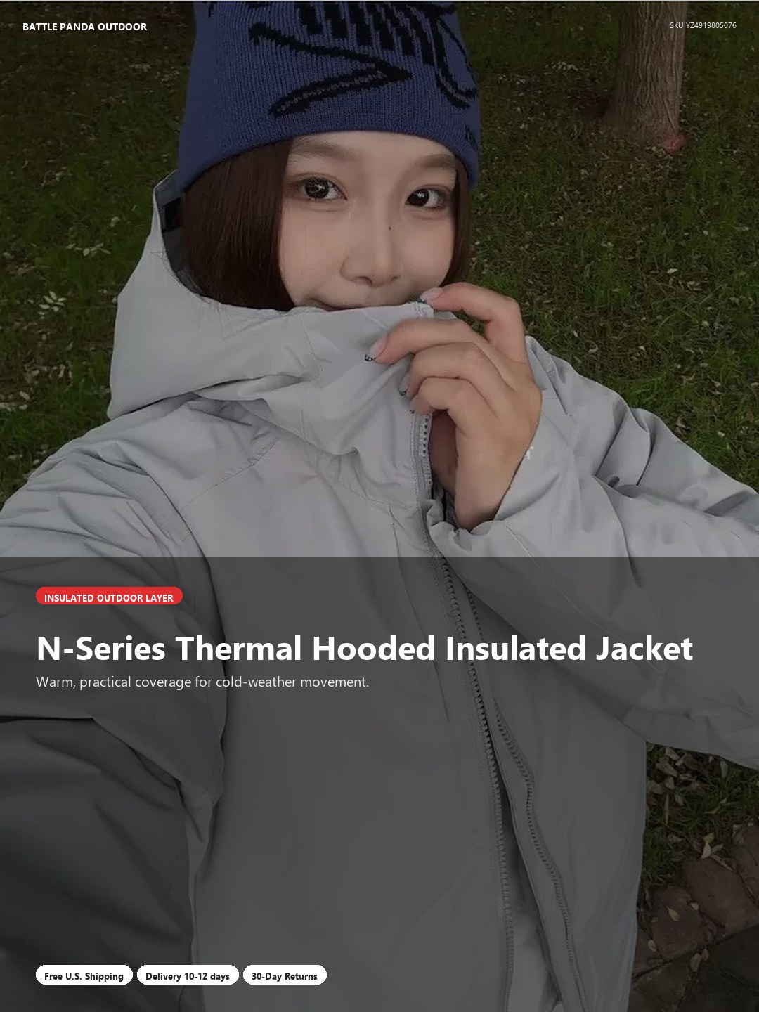 N-Series Thermal Hooded Insulated Jacket detail