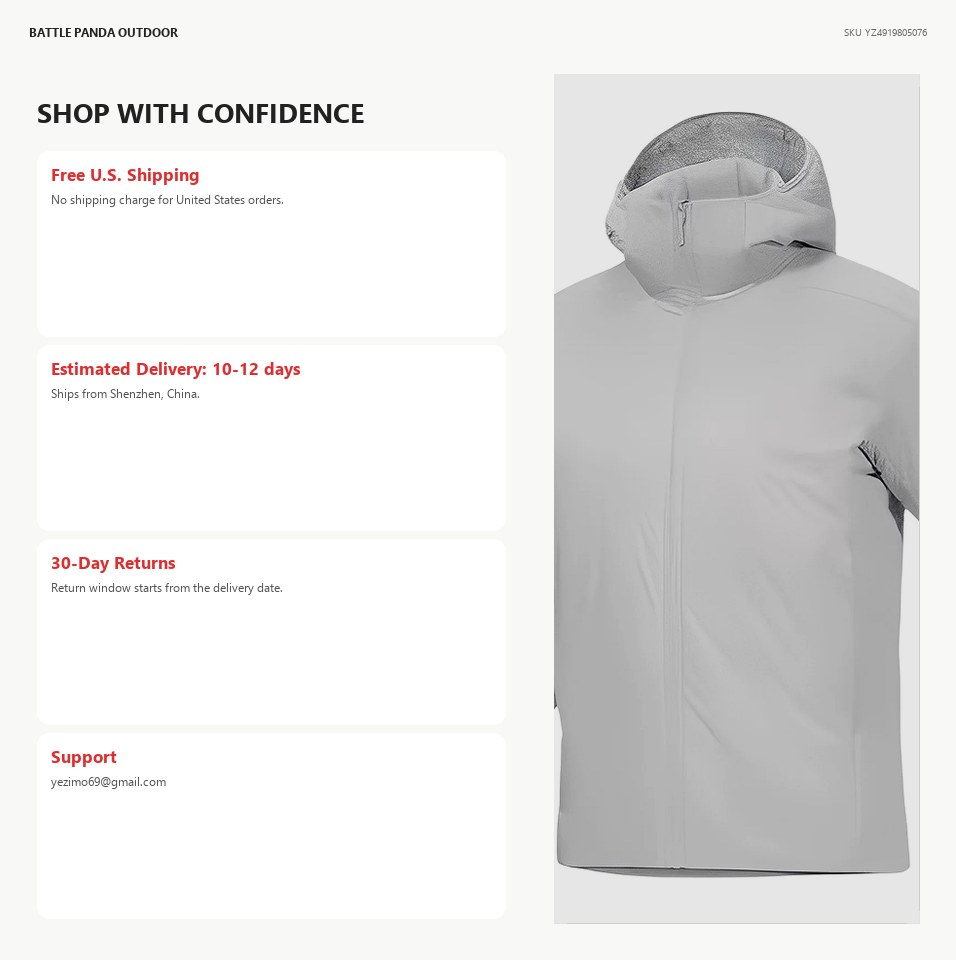 N-Series Thermal Hooded Insulated Jacket detail