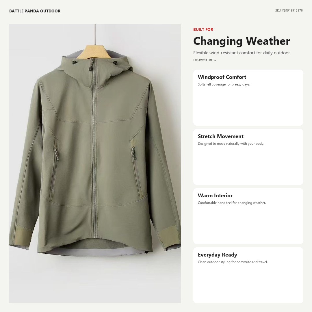 N-Series Gamma Hoody Men's Softshell Jacket detail