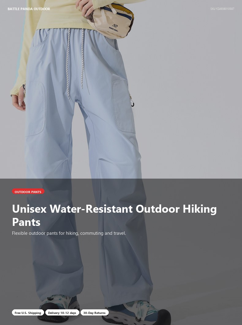 Unisex Water-Resistant Outdoor Hiking Pants detail