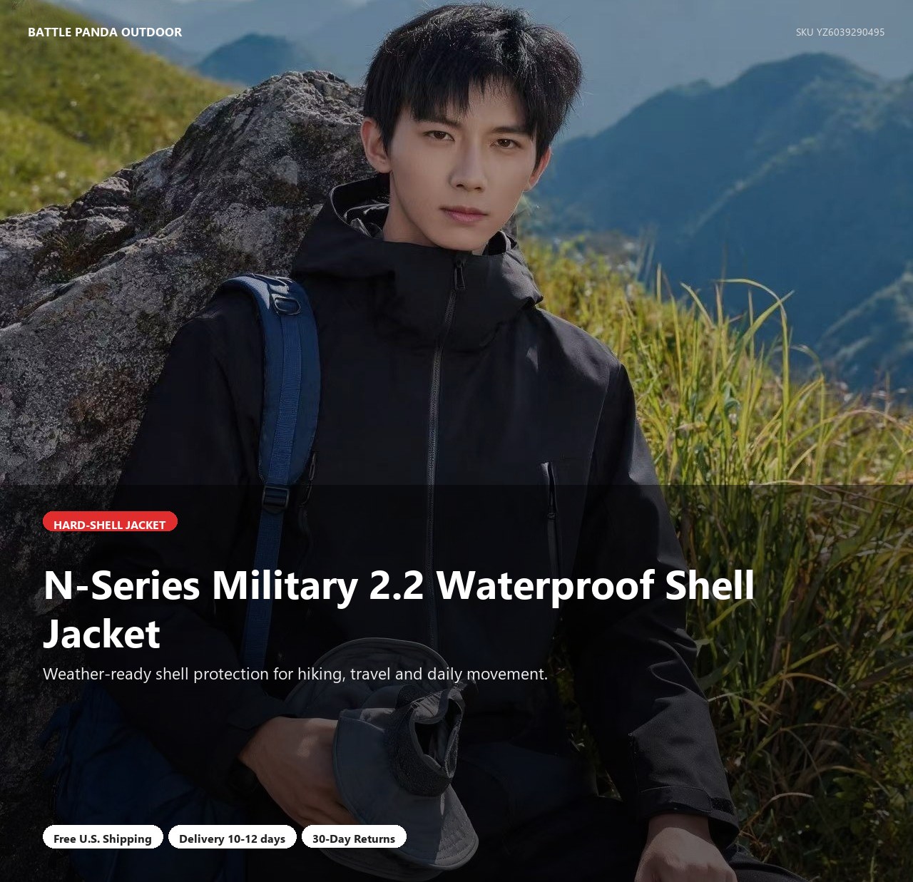 N-Series Military 2.2 Waterproof Shell Jacket detail
