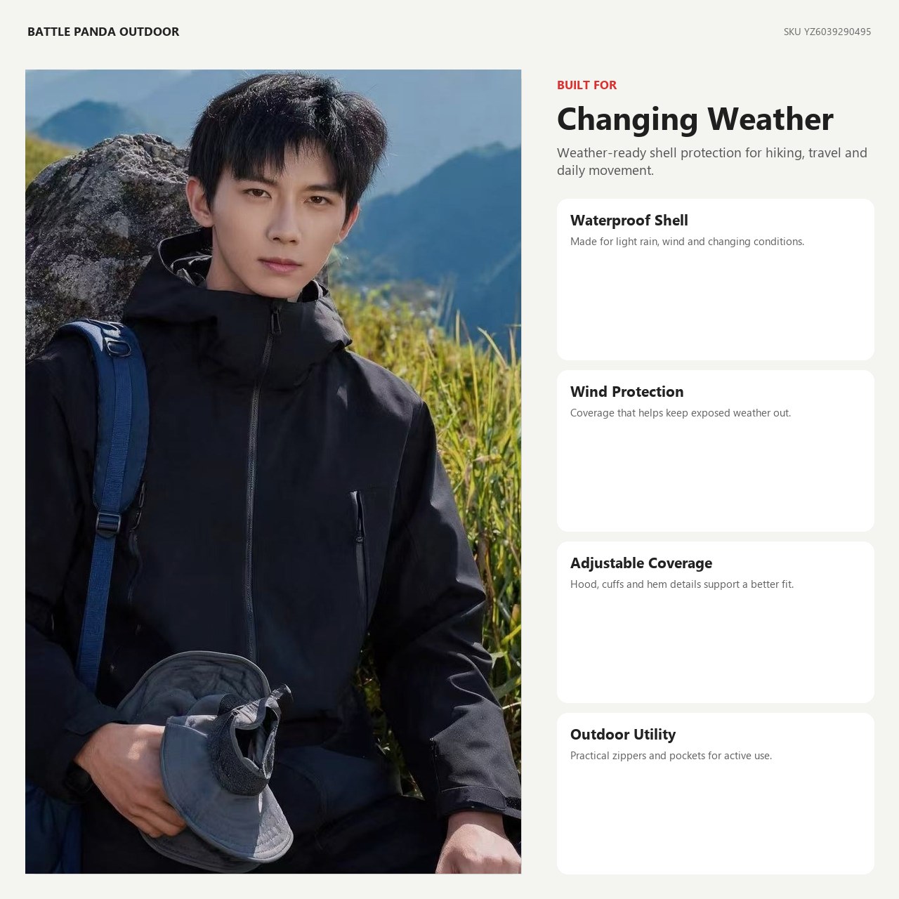 N-Series Military 2.2 Waterproof Shell Jacket detail