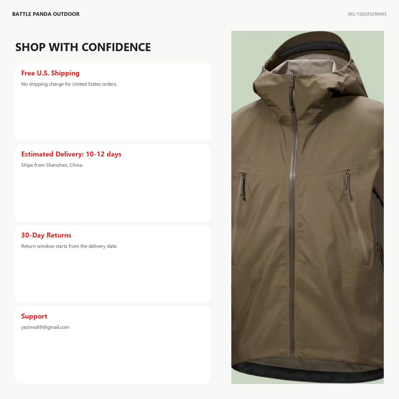 N-Series Military 2.2 Waterproof Shell Jacket detail