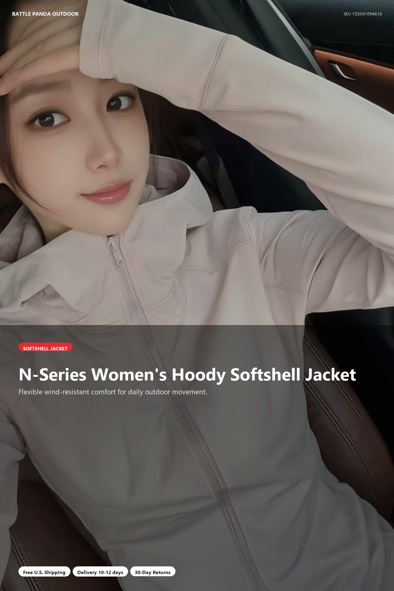 N-Series Women's Hoody Softshell Jacket detail