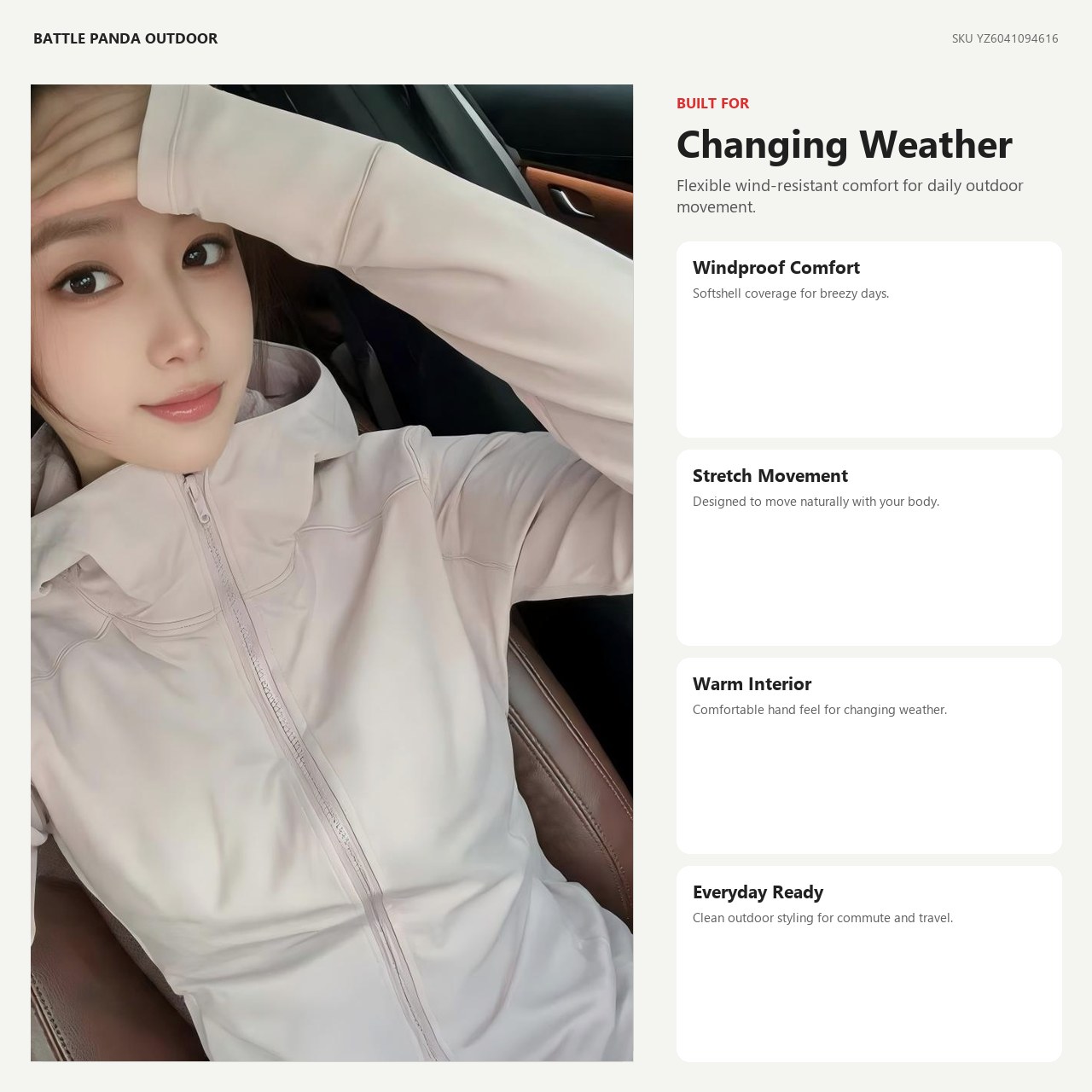 N-Series Women's Hoody Softshell Jacket detail