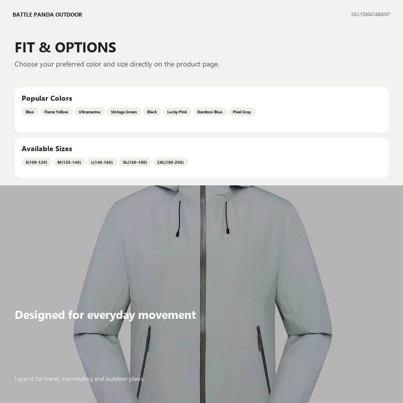 N-Series Beat LT Hard-Shell Outdoor Jacket detail