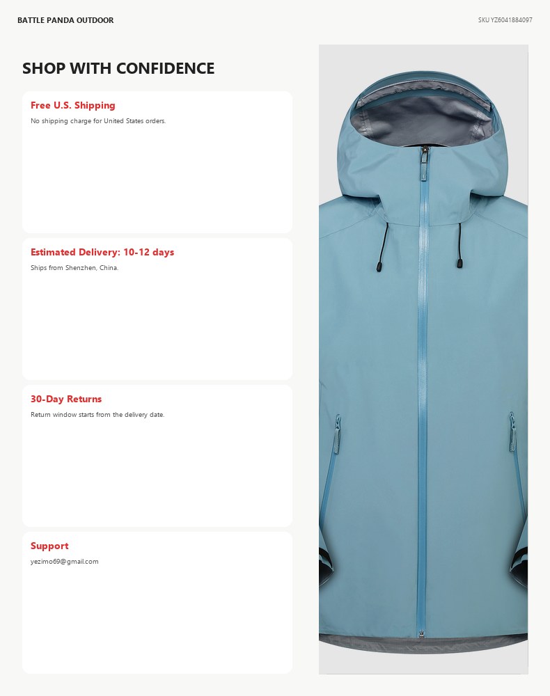 N-Series Beat LT Hard-Shell Outdoor Jacket detail