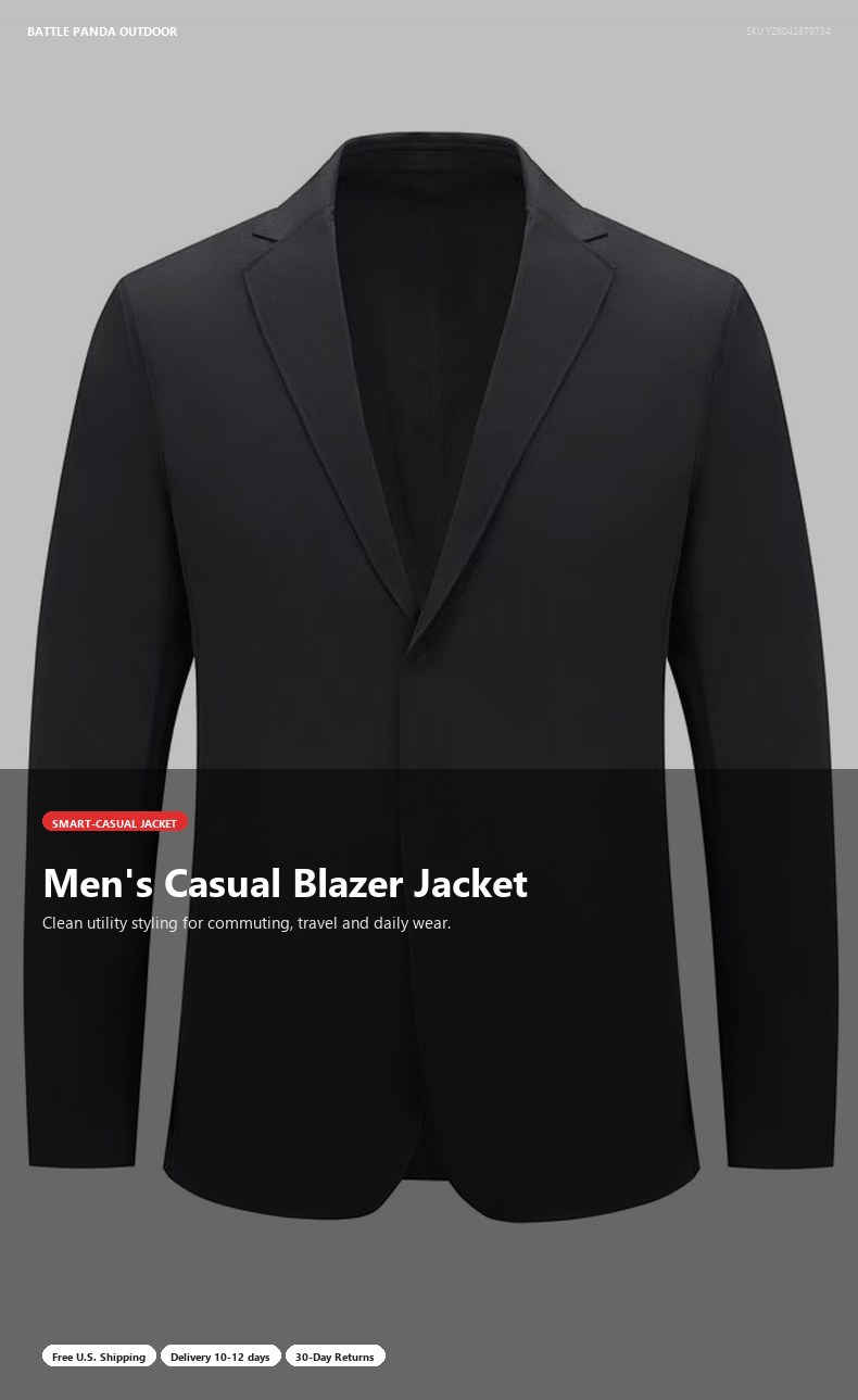 Men's Casual Blazer Jacket detail