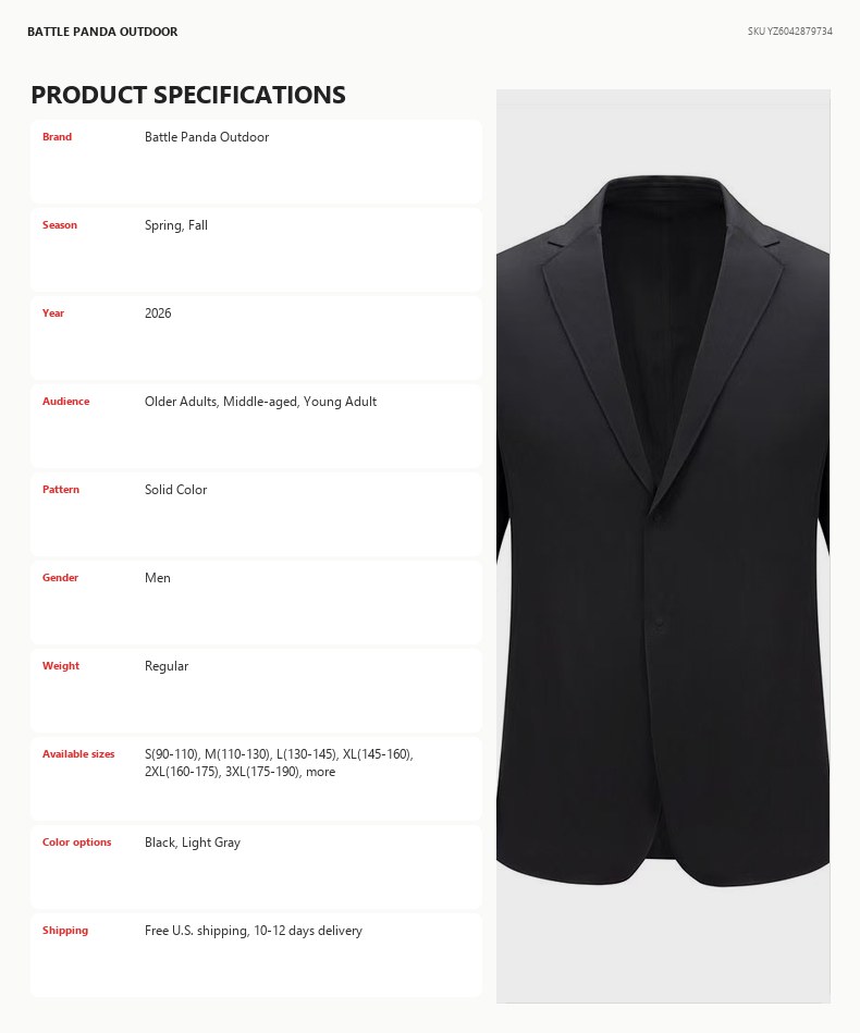 Men's Casual Blazer Jacket detail