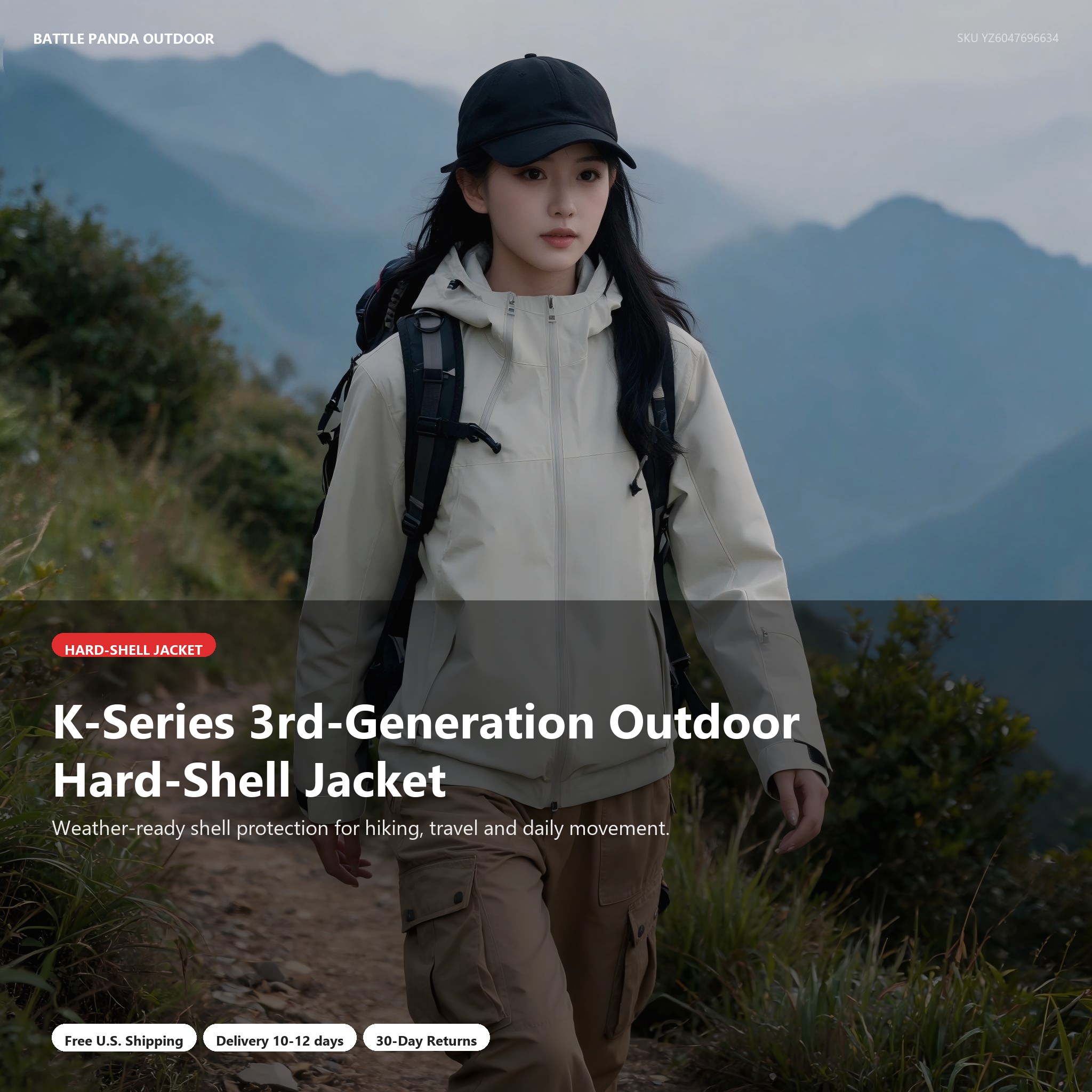 K-Series 3rd-Generation Outdoor Hard-Shell Jacket detail