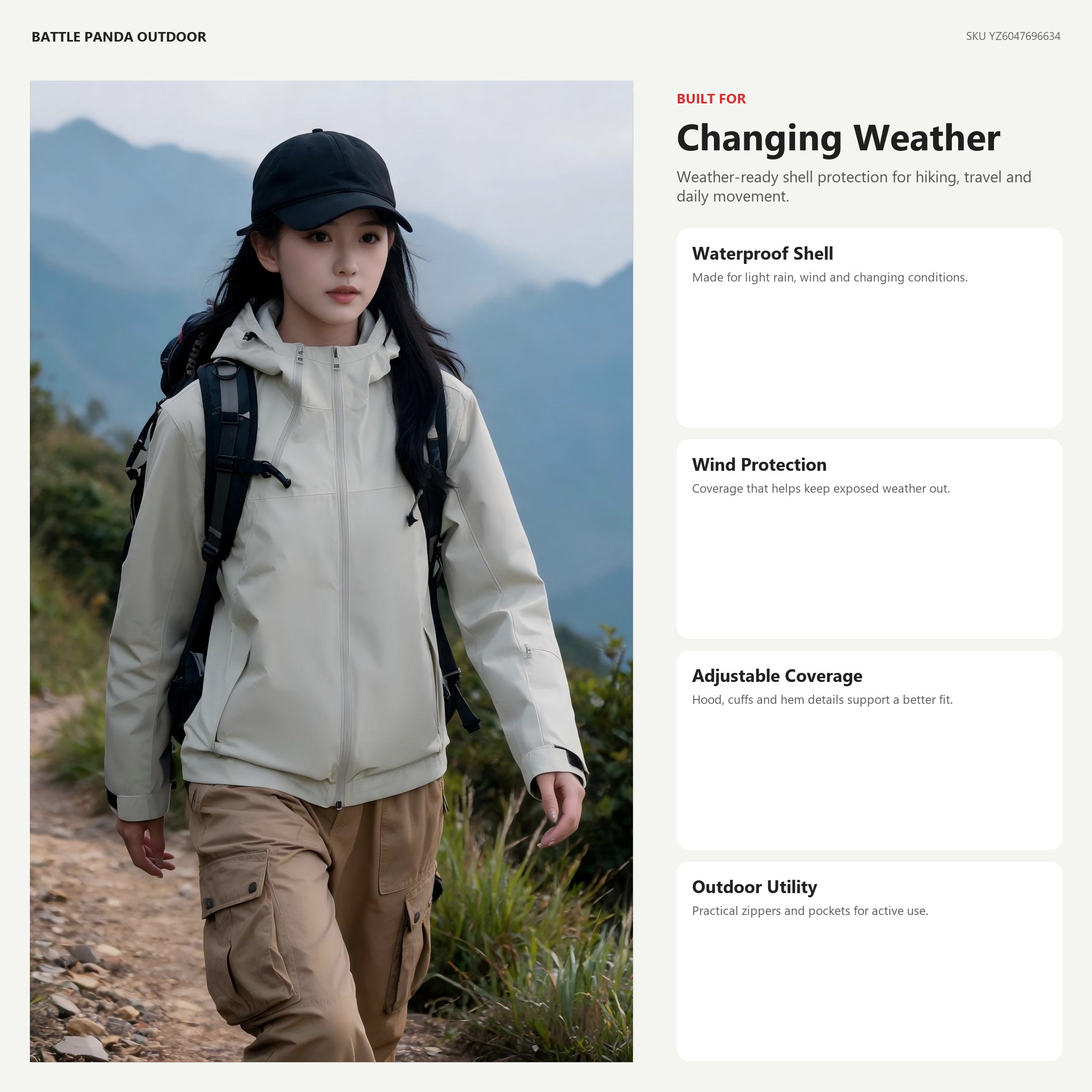 K-Series 3rd-Generation Outdoor Hard-Shell Jacket detail