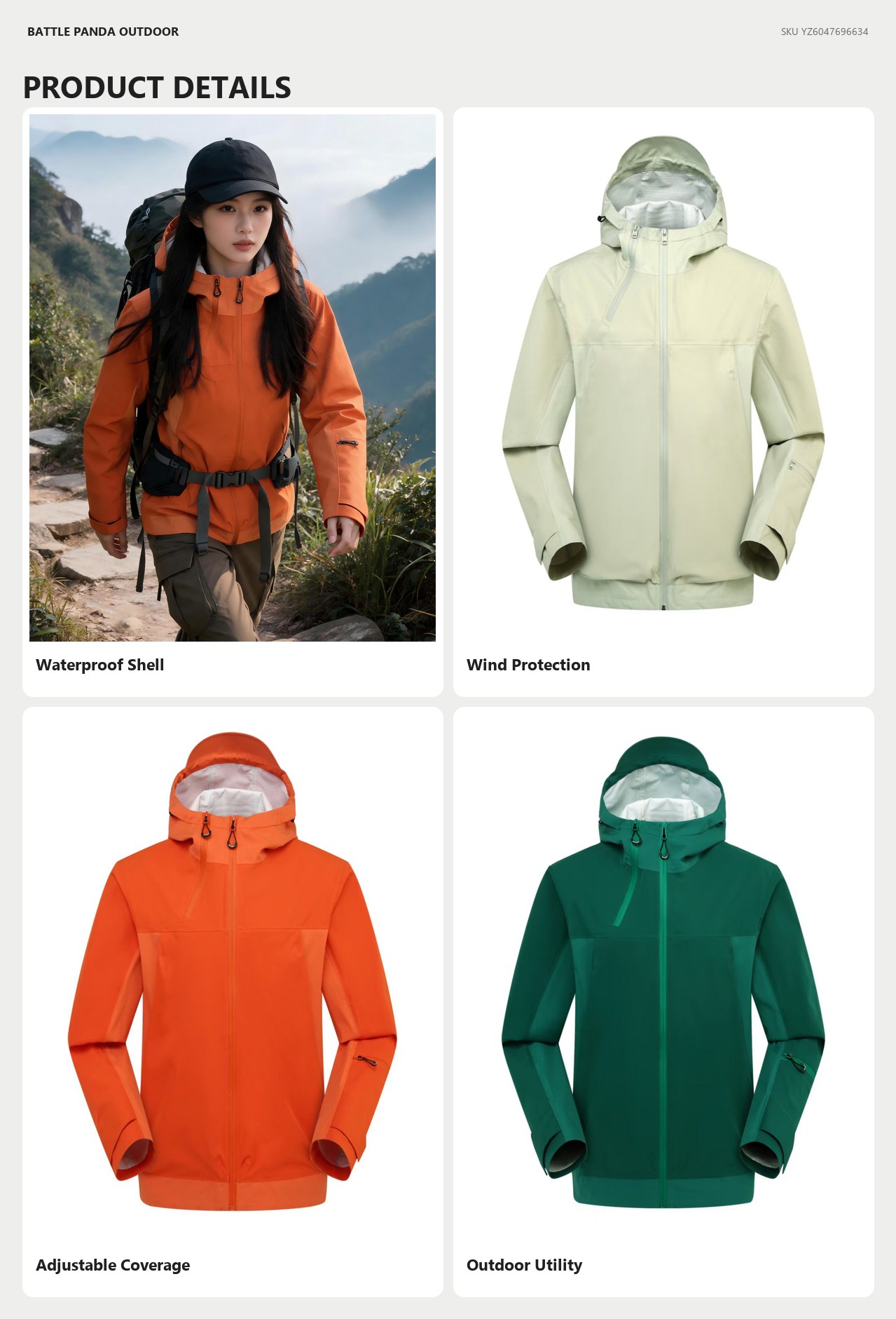 K-Series 3rd-Generation Outdoor Hard-Shell Jacket detail