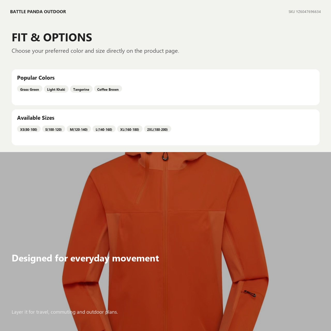 K-Series 3rd-Generation Outdoor Hard-Shell Jacket detail