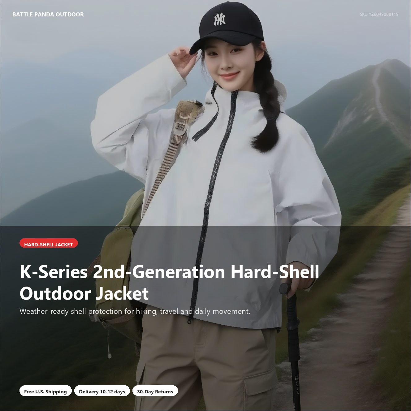 K-Series 2nd-Generation Hard-Shell Outdoor Jacket detail