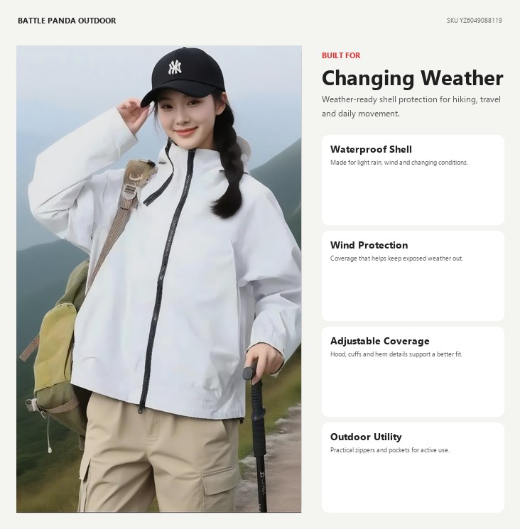 K-Series 2nd-Generation Hard-Shell Outdoor Jacket detail