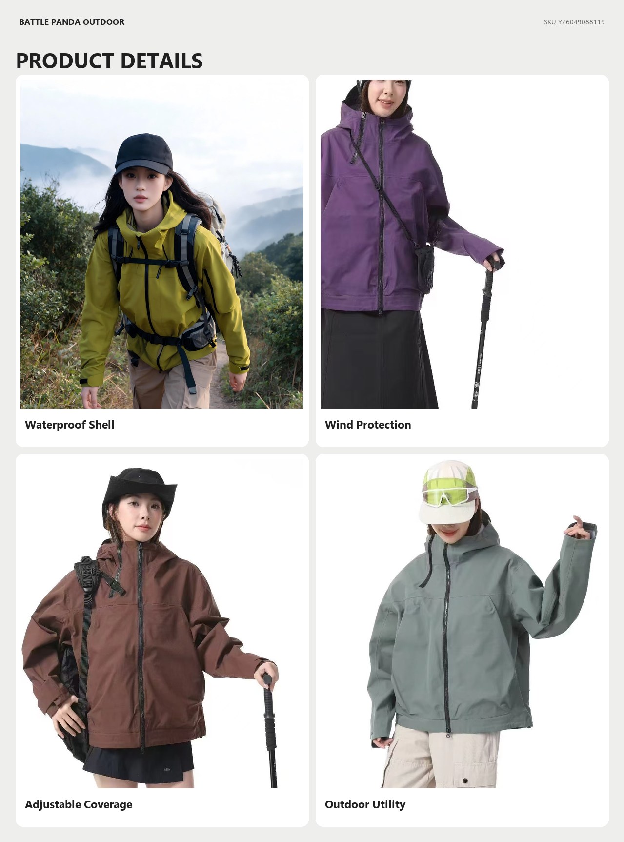 K-Series 2nd-Generation Hard-Shell Outdoor Jacket detail