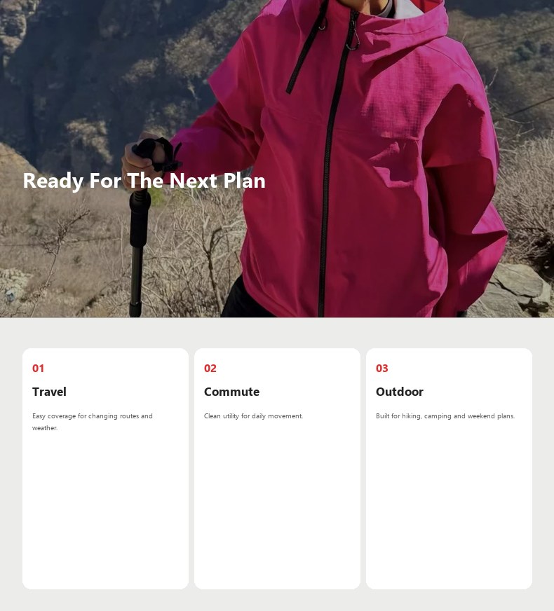 K-Series 2nd-Generation Hard-Shell Outdoor Jacket detail