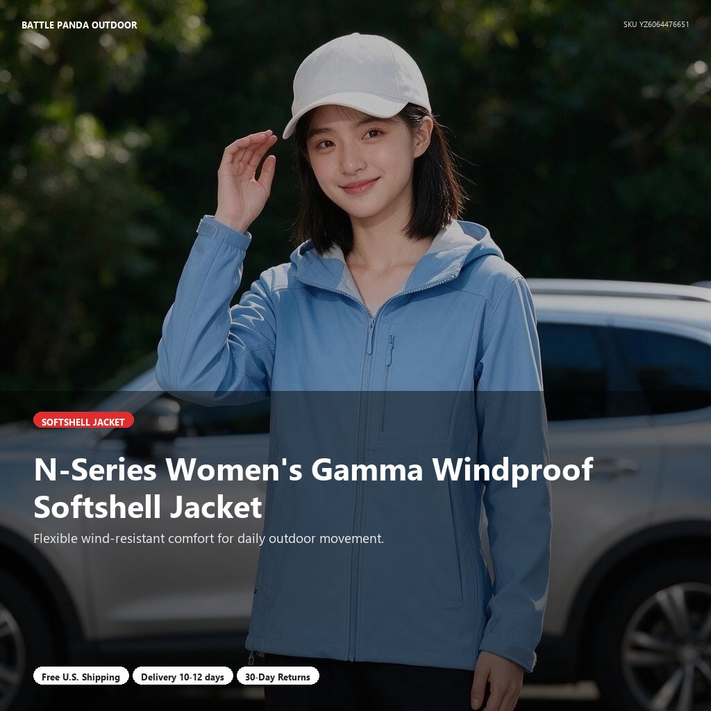 N-Series Women's Gamma Windproof Softshell Jacket detail