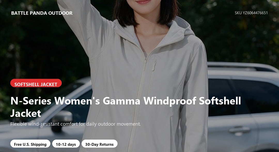 N-Series Women's Gamma Windproof Softshell Jacket detail
