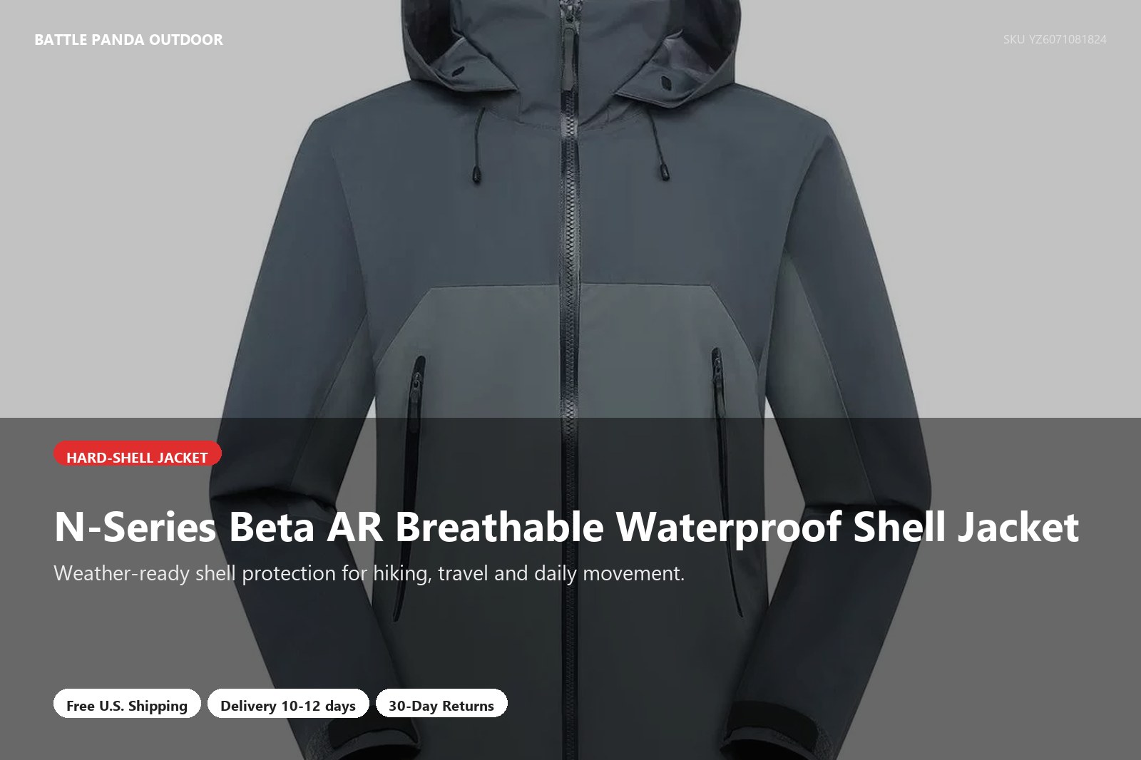 N-Series Beta AR Breathable Waterproof Shell Jacket detail